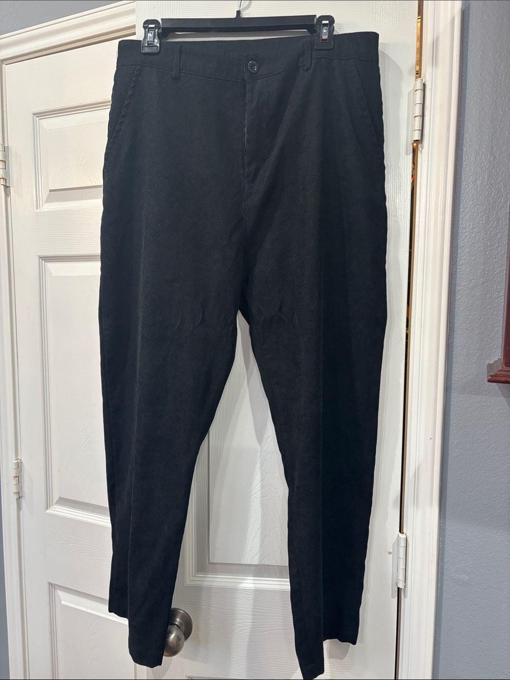 Shein women's Black Corduroy Pants - Classic Straight Fit